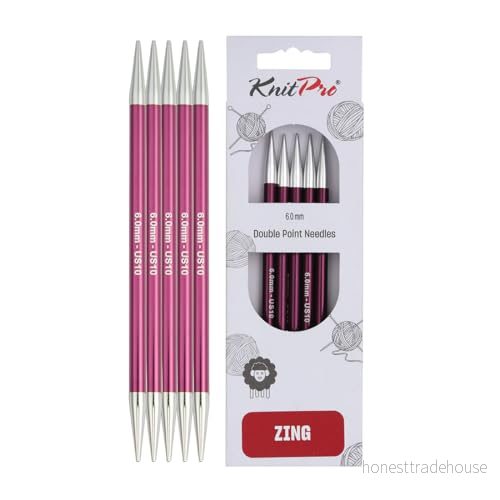 KNIT PRO Zing: Dubbla avslutade sticknålar 6.00mm Lila 8904086280368