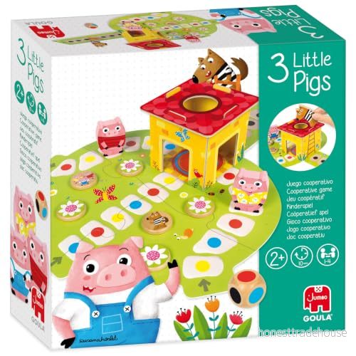 Jumbo Goula 3 Petits Cochons Jeu Coopératif Mettre Les À l'Abri Avant Que Le Loup n'arrive Educatif A Jouer en Famille Pour Enfants à partir de 2 ans 8410446531464