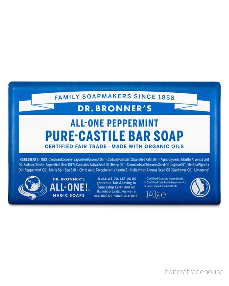 Dr. Bronner's Handtvål Pepparmynta 140 g 18787231357