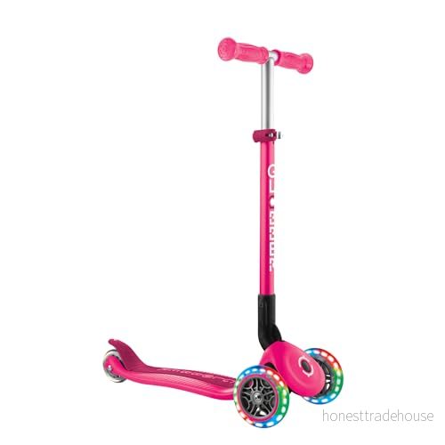 Globber Primo Foldable Lights, Barn, Klassisk skoter, Asfalt, kullersten, rullsten, 50 kg, 3 hjul, år 4897070184909