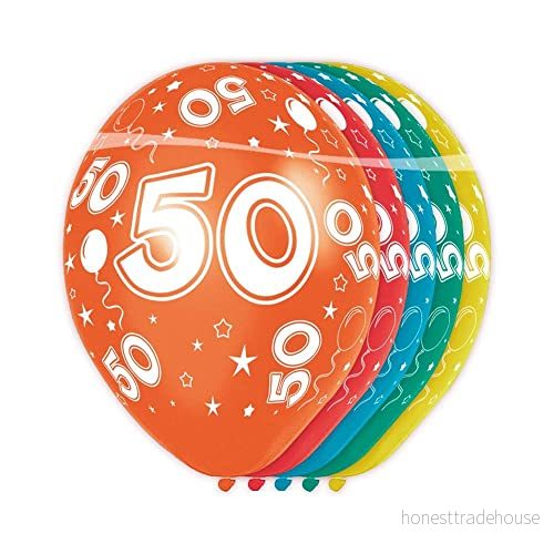 Folat 50 års födelsedagsballonger 5 st 8714572193504