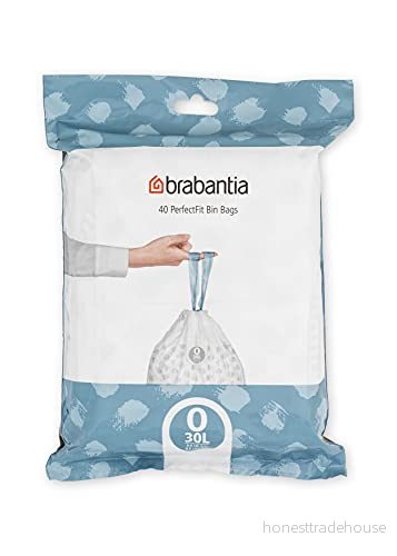 Brabantia Avfallspåsar PerfectFit Multipack - Vit Kod O - 40 Påsar 8710755124846