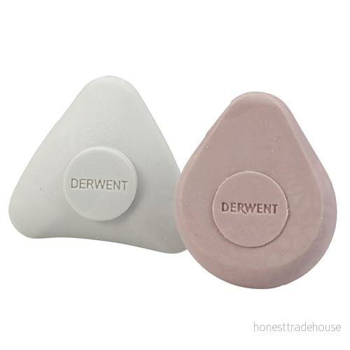 Derwent Suddgummi, Tvåpack, Flerfärgade, Konstnärskvalitet, 2301964 5028252334426
