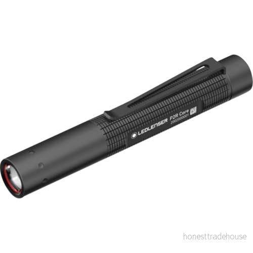 Ledlenser P2R Core Mini LED pennlampa, 120 lumen, laddningsbar med litiumbatteri, fokuserbar, tre ljusstyrkor, ljusräckvidd 65 m, USB laddningskabel och clips, penlight 4058205020367