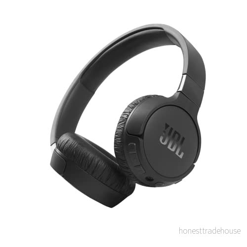 JBL Tune 660BTNC Over ear hörlurar med Bluetooth och kabelanslutning, aktiv brusreducering, Pure Bass ljud, svart 6925281983306