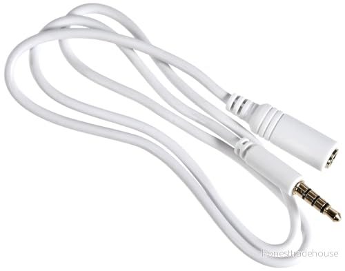 Goobay 62359 AUX förlängningskabel ljudkabel anslutningskabel telekabel uttag 3,5 mm kontakt (4 stifts, stereo) > 4040849623592