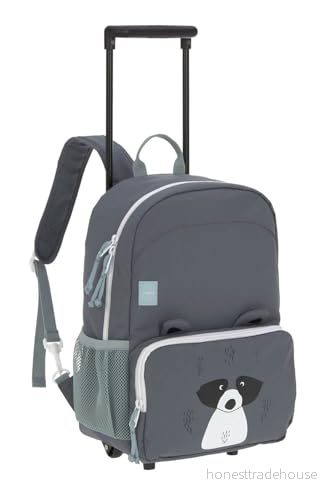 LÄSSIG About Friends Trolley ryggsäck 2 i 1 barnväska 25 x 16 39 cm, Mörkgrå, 2, resväska 4042183423005