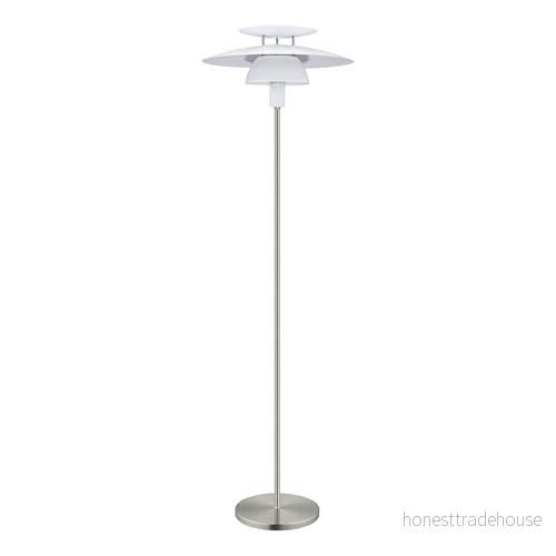 EGLO Brenda floor lamp E27 white satin nickel 9002759983895