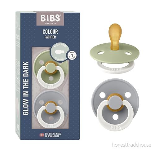 BIBS Colour Latex Symmetrical Size 1 Sage GLOW/Cloud GLOW 2 pack 5713795249060