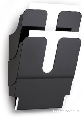Durable Blankettfack Flexiplus - A4 - 2 fack - Väggmonterat - Svart 7318089008064