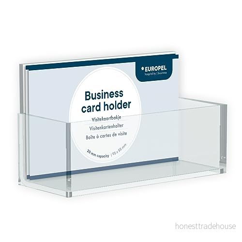 Europel Visitkortshållare, kristallklar akryl, 20 mm, kontorsskrivbord, 350090 8713931500908