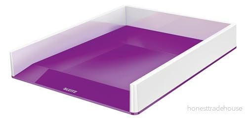 Leitz WOW Brevkorg, A4, vit/lila, 53611062 4002432122028