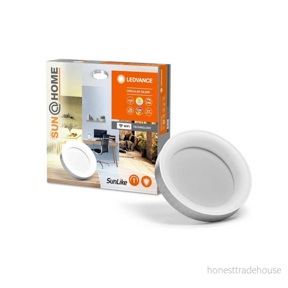LEDVANCE SMART+ SUN@Home Cirkulär LED taklampa silver 4058075762787 LEDVANCE SMART+ SUN@Home Cirkulär LED taklampa silver 4058075762787