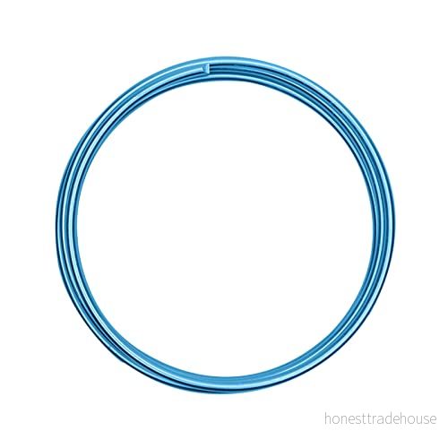 Vaessen Creative aluminiumtråd, 4 mm x 2 m, pysseltråd, dekorativ tråd, blomtråd, smycken i meter böjlig smyckestråd, turkos, 200 0,4 cm, 8716052144365