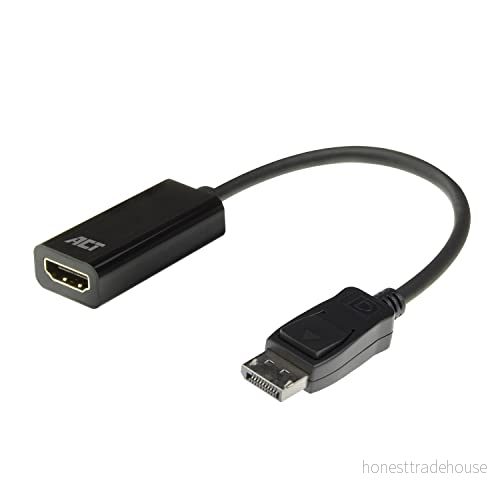 ACT 4K DisplayPort till HDMI adapter, Ultra HD 4K@30Hz, anslut PC skärm/projektor — AC7555 8716065491302
