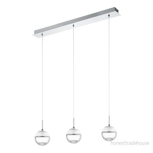 EGLO MONTEFIO 1 pendlande belysning krom/vit, klar 9002759937843
