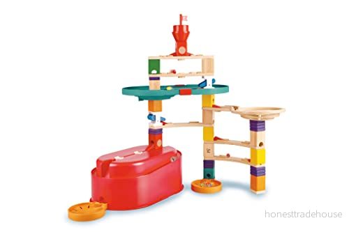 Hape Quadrilla Stack Track Bucket SET Träleksak för barn, Storlek: One Size, Multi coloured 6943478034792
