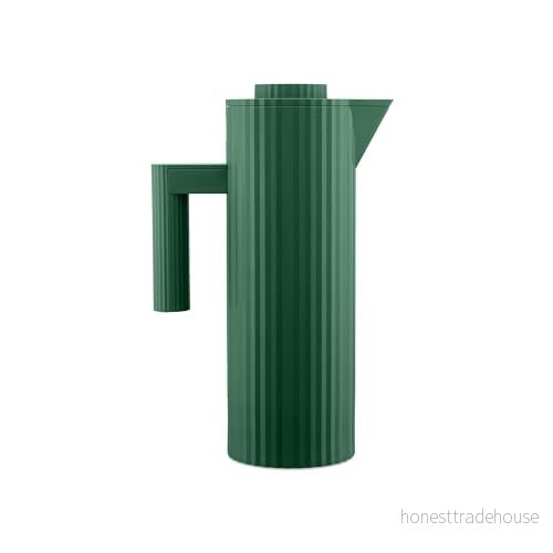 Alessi Plissé MDL12 GR design isoleringsflaska, dubbelväggigt inre isoleringsglas, av termoplastisk harts, 100 cl, grön 8003299471997