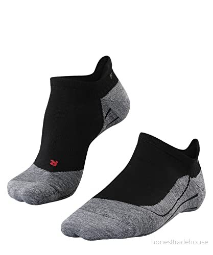 FALKE herr Vandringsstrumpor TK5 Wander Invisible M In ull funktionsmaterial tunn antiblåsning 1 par, Svart Black-Mix 3010, 46-48 4043876987163