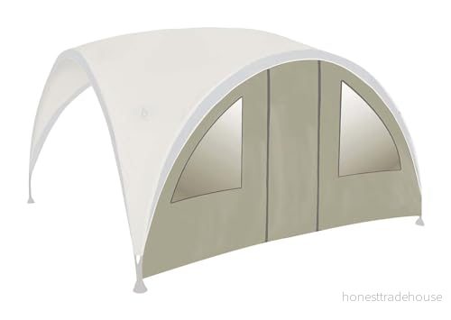 bo garden 4472220 med dörr för fest skydd sidofönster solskydd 426 x 233 cm polyester grå 8712013722214