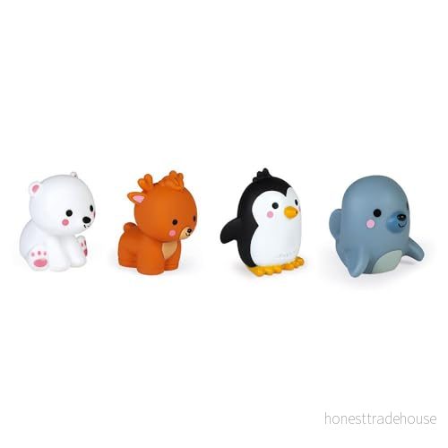 Janod 4 piece Polar Animals Squirter Set Early Years Bath Toy From 10 months onwards J04704 3700217347048 Janod 4 piece Polar Animals Squirter Set Early Years Bath Toy From 10 months onwards J04704 3700217347048