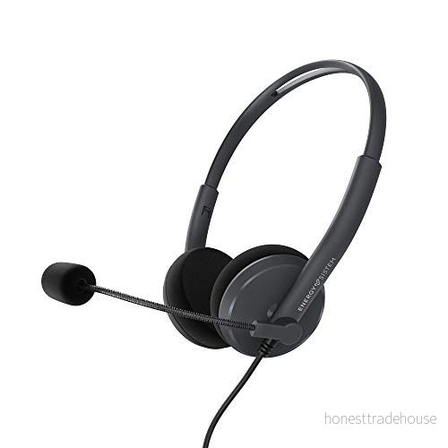 Energy Sistem Headset Office 2 Anthracite (On Ear headset, Kompatibel med PC/Mac/Smartphone, 3,5 mm kontakt, mikrofon infällbar arm), Svart 8432426452132