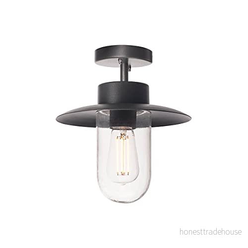 SLV LED taklampa MOLAT, antracit, för effektiv utomhusbelysning taklampa, utomhusstrålkastare, utomhuslampa, trädgårdslampa industriell, E27, max. 60 W, IP44, EEK E A++ 4024163191159