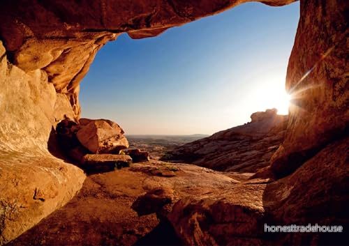 AG Design FTS 0483 solnedgång i Canyon, papper fototapet 360 x 254 cm 4 delar, papper, multicolor, 0,1 8595577904834