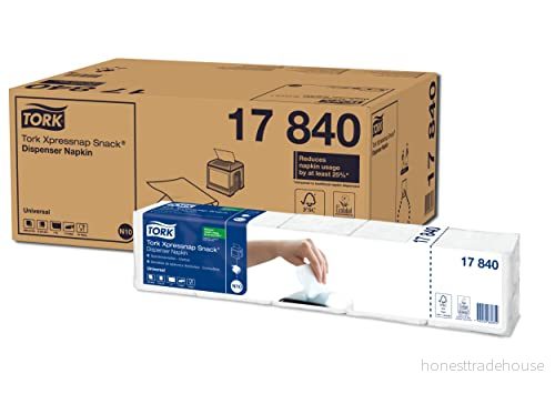 Dispenserserviet Tork Xpressnap Snack® N10 hvid 1 lags (8 pakker x 1125 stk.) 7322540660869