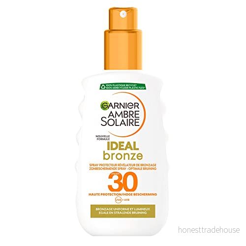 Garnier Solbärnsten idealisk bronsspray skydd solar avslöjande spray SPF 30 garvningsavslöjare 3600542452410