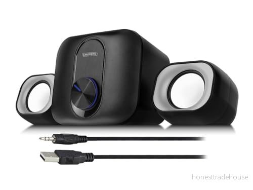 Eminent PC högtalare med subwoofer, 2.1 ljudsystem lådor, för och bärbar dator, USB strömförsörjning, kompakt platsbesparande på kontoret EM3515 8716065521108
