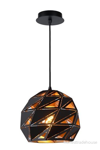 Lucide Malunga pendellampa, svart guld 5411212210951