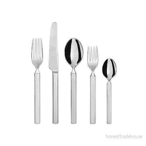 Alessi Bestickset 5 delar, rostfritt stål, silver, 11 x 4 27 cm, enheter 8003299955657