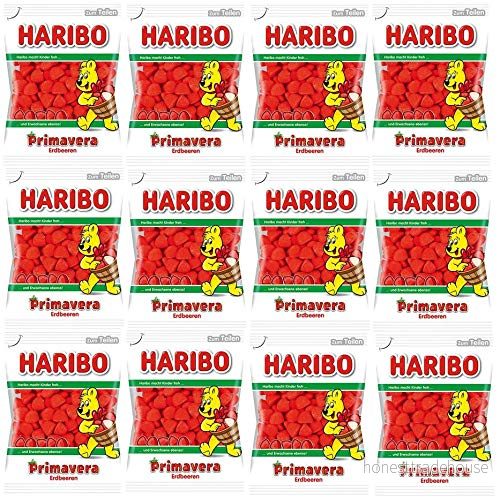 12 påsar Haribo jordgubbar en 200 g (12 x g) Primavera 4001686405093 12 påsar Haribo jordgubbar en 200 g (12 x g) Primavera 4001686405093
