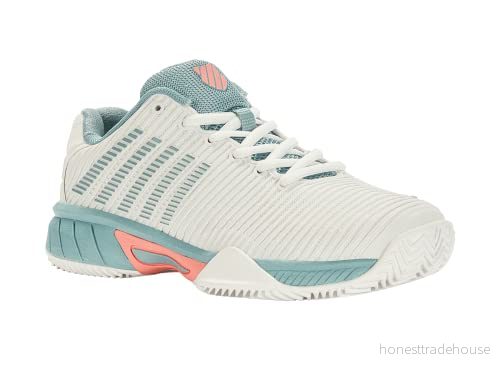 K Swiss Performance Hypercourt Express 2 HB tennissko, Blanc De Blanc/Nile Blue/Desert Flower, 37,5 EU, Nile Blue Desert 37.5 EU 196483104325