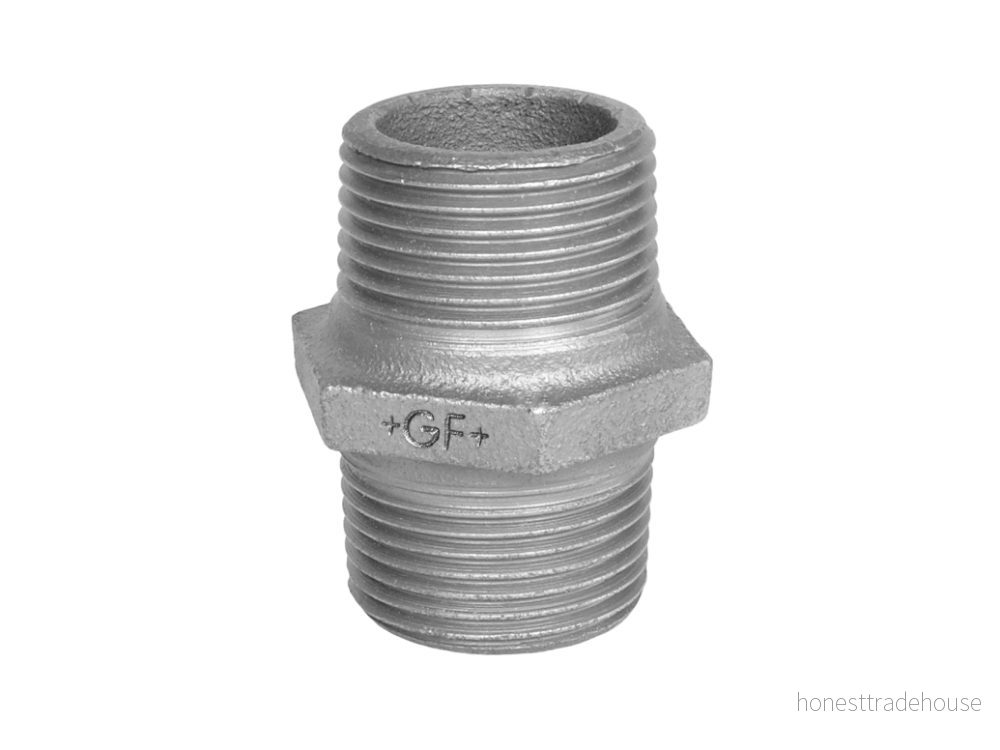 +GF+ Hexagon nipple galvanized 1 1/2″ 7611205229160 +GF+ Hexagon nipple galvanized 1 1/2″ 7611205229160