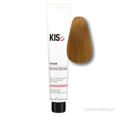 KIS KeraCream Color permanent hårfärgkräm 100 ml 7T hög täckning intensiv hårfärg keratinfusion djurvänlig och hållbar 8717496445131