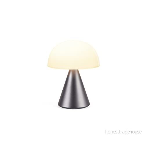 Lexon MINA L uppladdningsbar trådlös LED bord, 9 ljusfärger med dimmer, touch och uppladdningsbar, upp till 24 timmars batteritid gunmetal 3660491202986