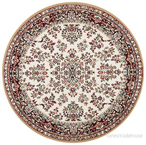 HANSE Home Design Vardagsrumsmatta med kort lugg Orient Zabul Perser look, orientalisk matta för matsal, vardagsrum, sovrum kräm/guld, 140 cm 4260669870673