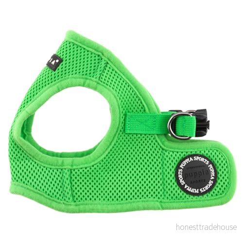 Puppia Hundsele för små och medelstora hundar mjuk väst i många färger kan också användas som valpsele anti dragsele hundar, grön, XS 8806166928835