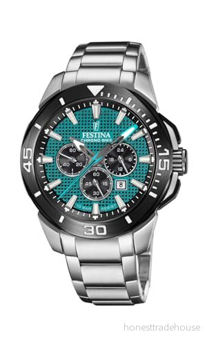 Festina Kronografklockor, Storlek: One Size, Turquoise 8430622795312