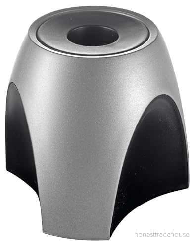 HAN Kontorsklämmor DELTA 2752 77 med ringmagnet elegant kontorstillbehör för häftklamrar modern klammerhållare i silverutgåva skrivbordsorganisation 4012473275218