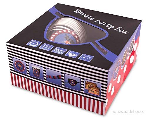 Folat 22954 party box pirat, 25 st. Perfekt för födelsedagar, flerfärgad 8714572229548