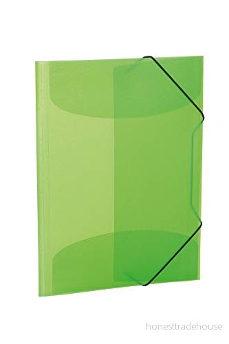 Herma elastisk mapp genomskinlig i vitt, A4 A3 ljusgrön 4008705195201