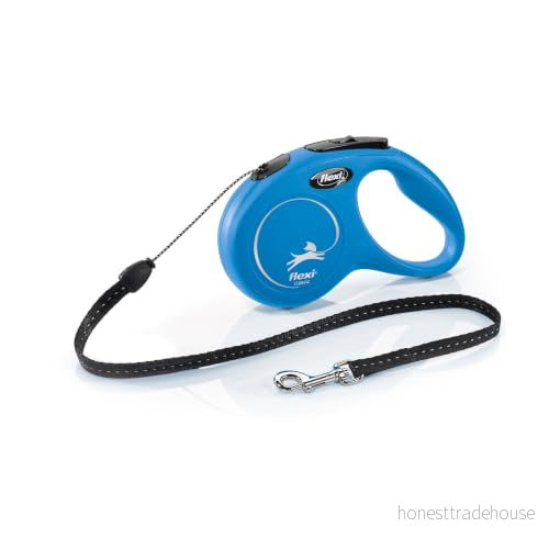 Flexi New Classic 5 m lina - Max 12 kg - Hundkoppel - Blå 4000498022511