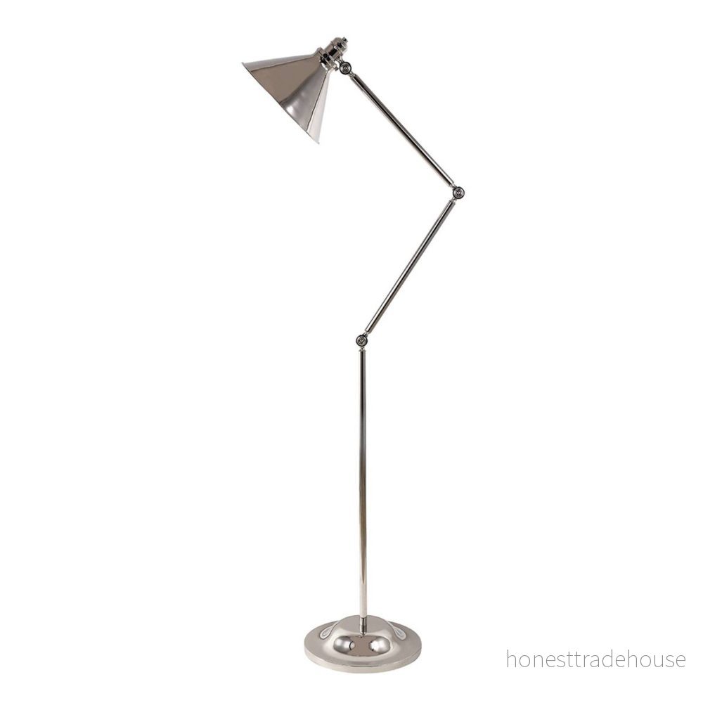 Elstead Golvlampa Provence, justerbar, nickel polerad 5024005372301