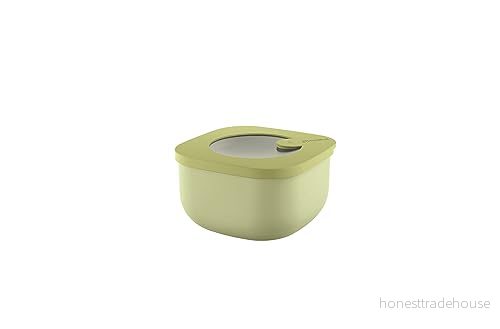 Guzzini Kitchen Active Design, STORE&MORE BIO, Låg Lufttät Behållare för Kyl/Frys/Mikrovågsugn (S) Grön avokado, 12,2 x h6,8 cm 450cc 170719253 8008392359357