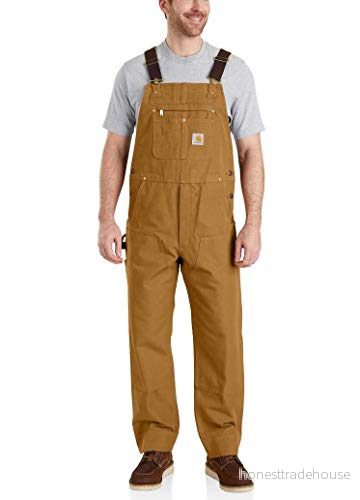 Carhartt Herr avslappnad passform anka haklapp overall, brun, 42W x 30L 889192752191
