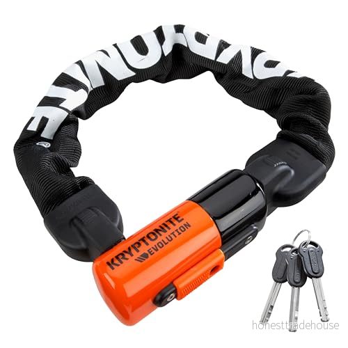 Kryptonite 792 Kedjelås, 55cm, Svart, Röd 720018000792