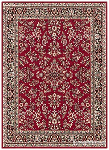 HANSE Home Design Vardagsrumsmatta med kort lugg Orient Zabul Perser look, orientalisk matta för matsal, vardagsrum, sovrum röd, 80 x 250 cm 4260669870864